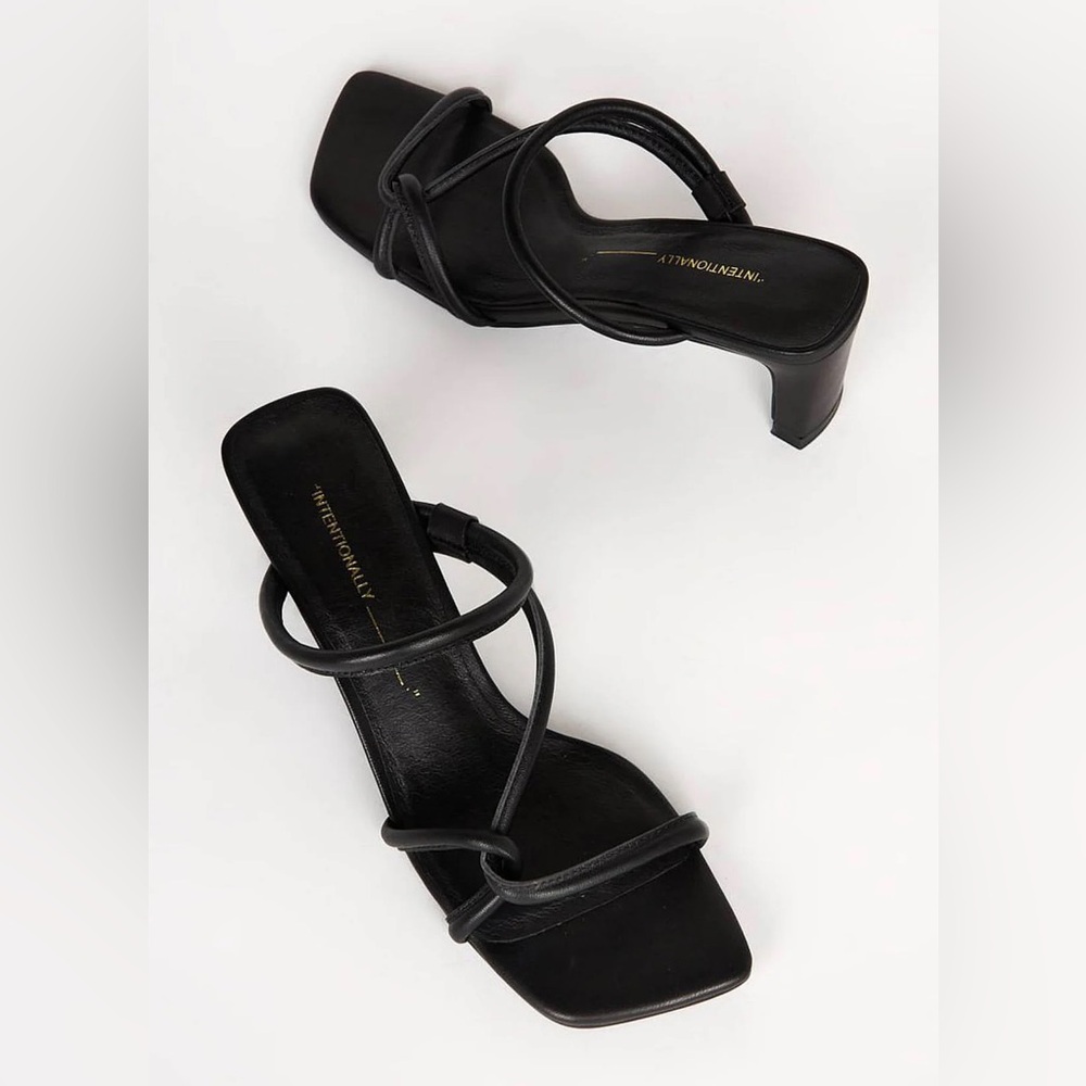 Intentionally Blank Strappy Low Heel Sandals